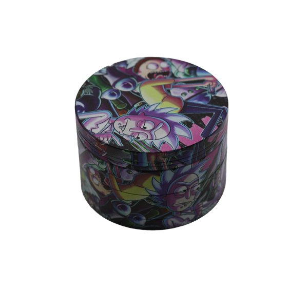 63MM GRINDER 4 PARTS ZINC ALLOY RICK AND MORTY - SMDistro